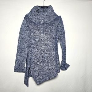 White House Black Market Blue metallic sweater size small